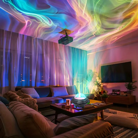 Starlight Projector Night Light Aurora Colorful Light Home Bedroom Decoration Starlight Christmas Light Children'S Gift USB Line